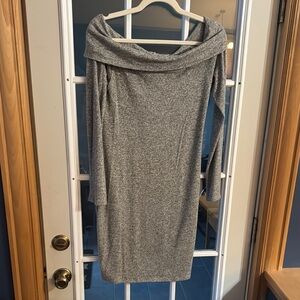 Gray Off-Shoulder Dress